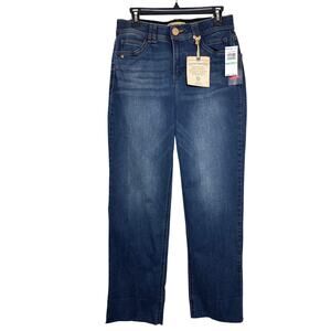 NWT Democracy Size 8, Ab Technology Boyfriend Raw Hem Straight Jeans With Lycra